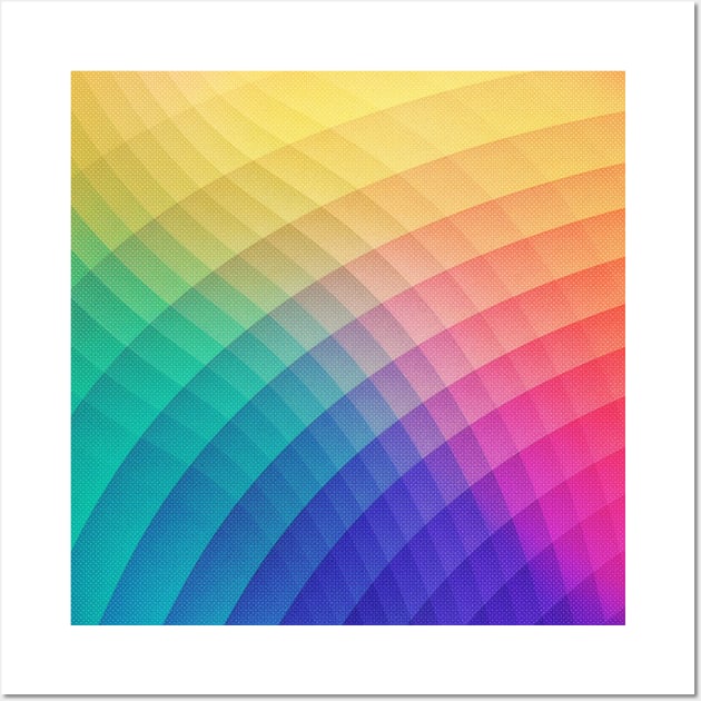 Spectrum Bomb Fruity Fresh HDR Rainbow Colorful Experimental LGPT Pattern Wall Art by badbugs